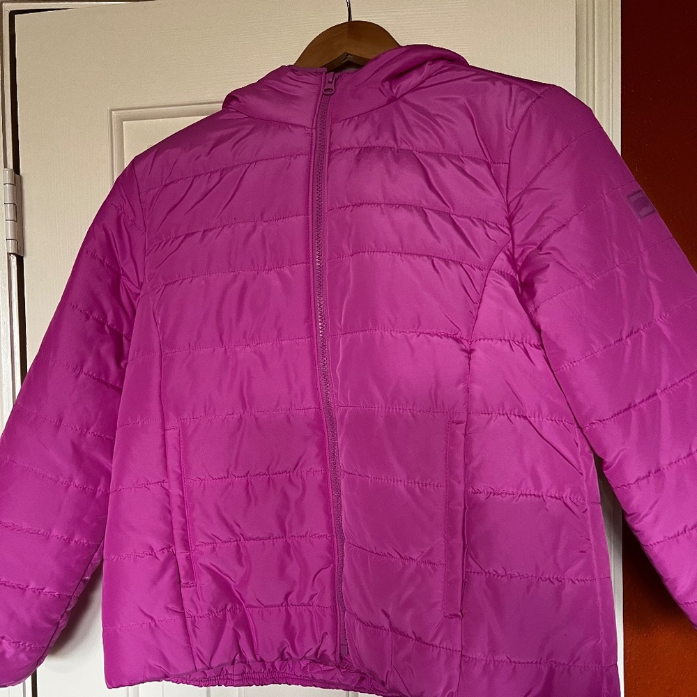 Gap Kids Plus Sized Super Pink Puffer Jacket w/ Hood